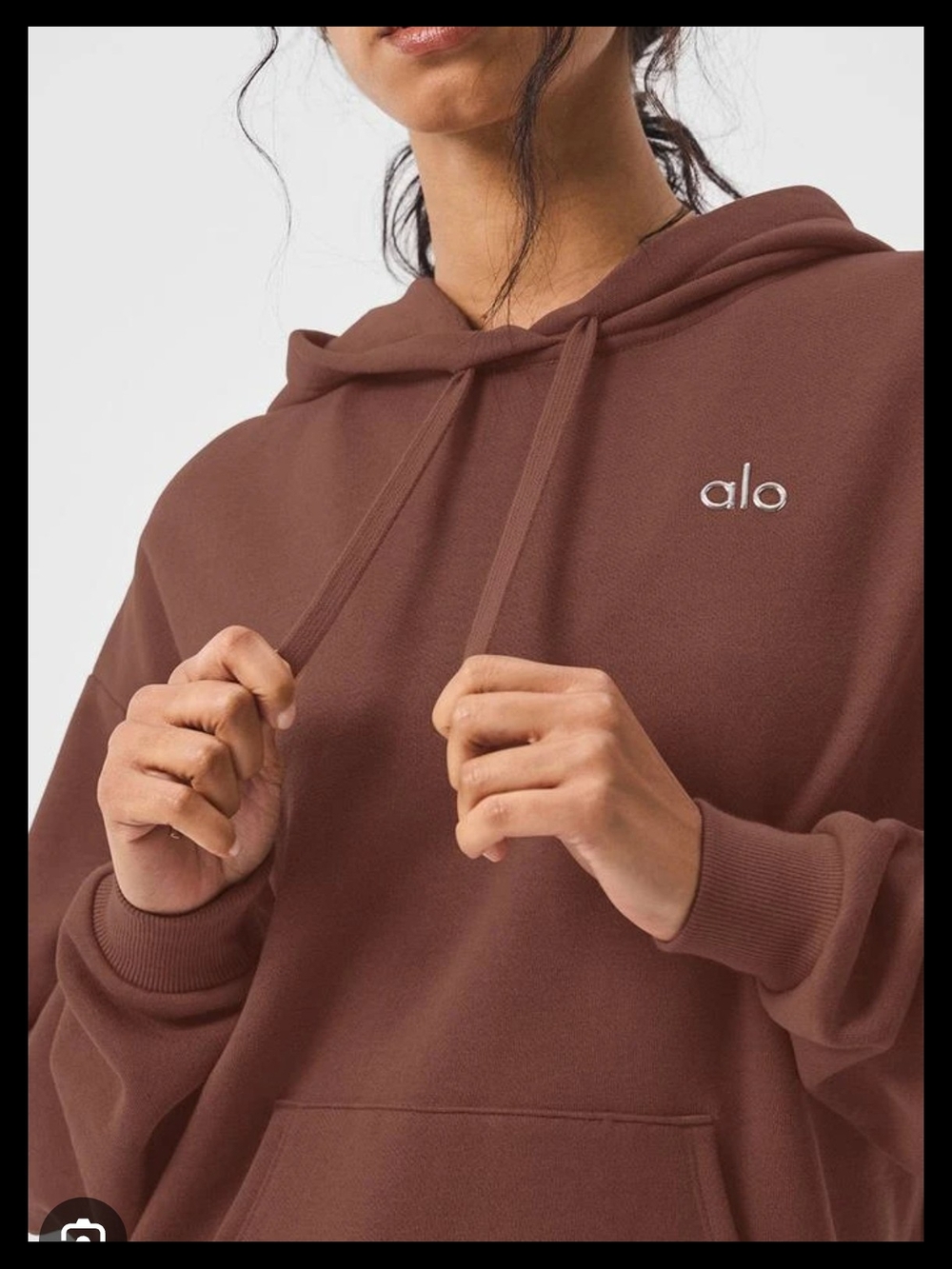 ALO Yoga Brown Alocade Pullover Hoodie Size Large Like New Color Chestnut